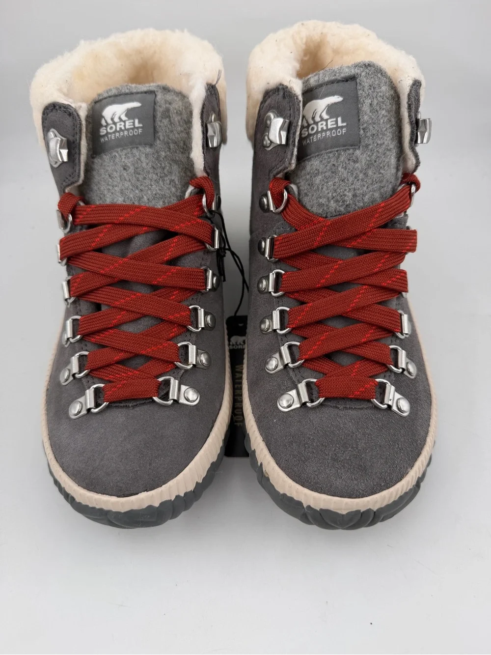 Sorel Women’s Out N About Plus Conquest -SZ 6- Grey Suede Winter Snow Boots